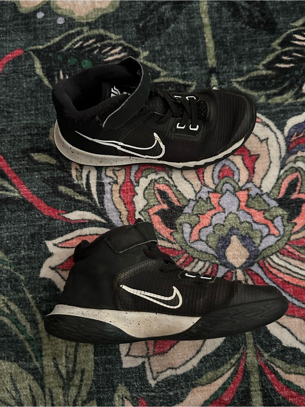 Nike Kids Black and White High-Top Sneakers